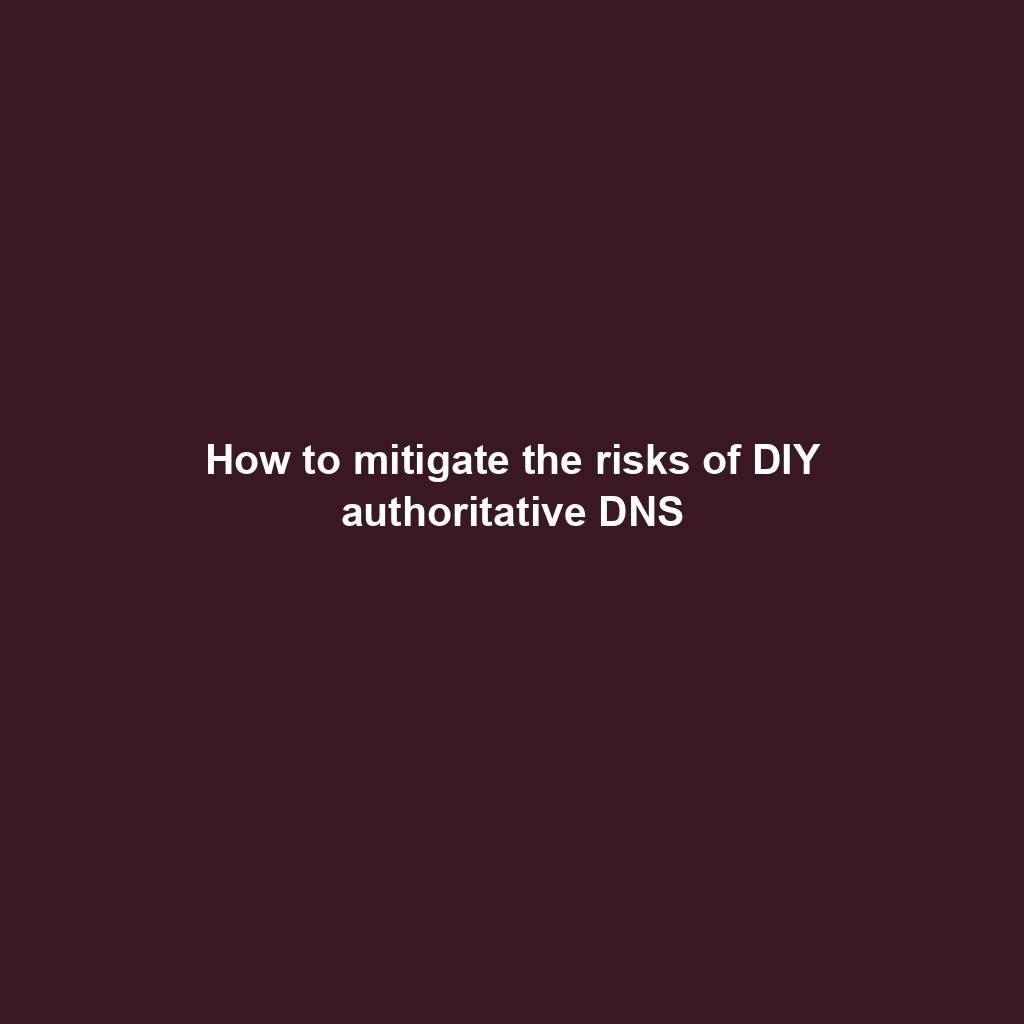 Featured image for “How to mitigate the risks of DIY authoritative DNS”