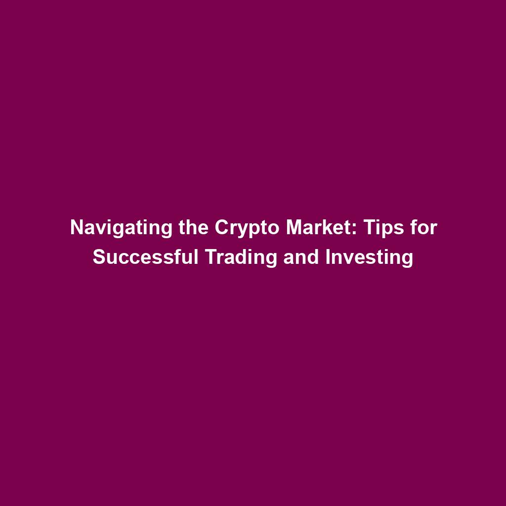 Featured image for “Navigating the Crypto Market: Tips for Successful Trading and Investing”
