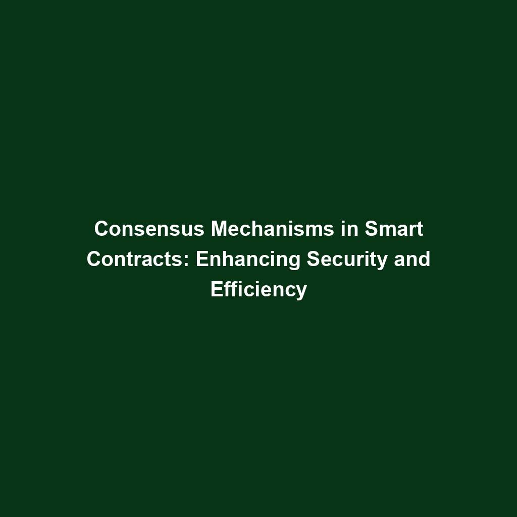 Featured image for “Consensus Mechanisms in Smart Contracts: Enhancing Security and Efficiency”