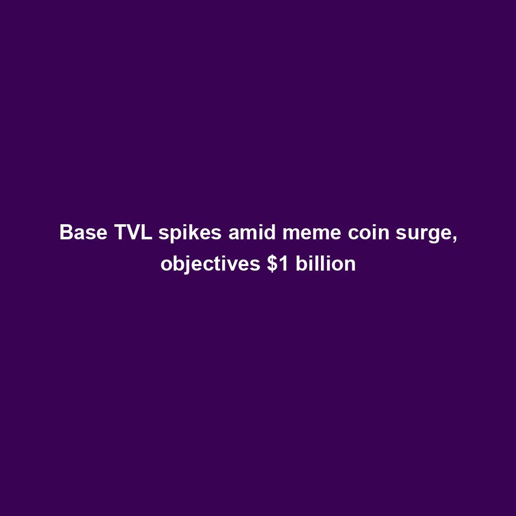 Featured image for “Base TVL spikes amid meme coin surge, objectives $1 billion”