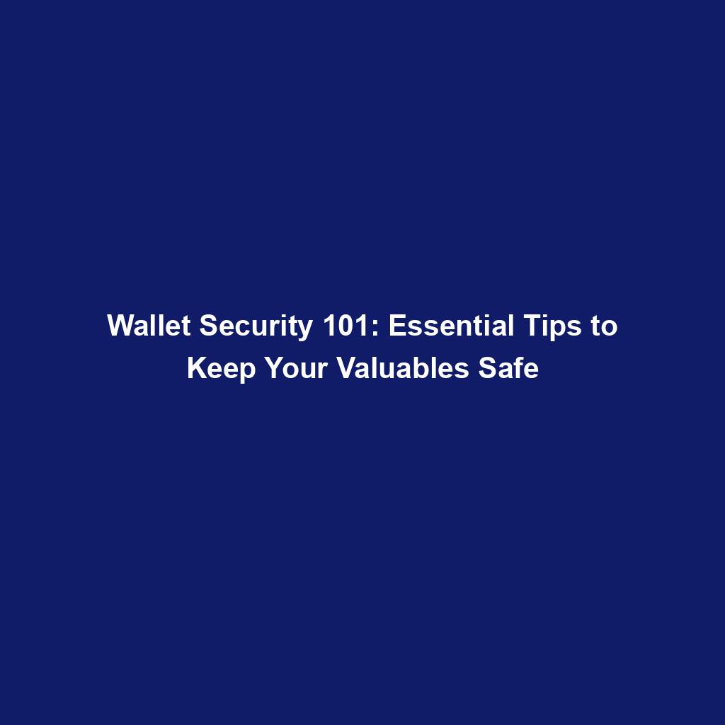 Featured image for “Wallet Security 101: Essential Tips to Keep Your Valuables Safe”