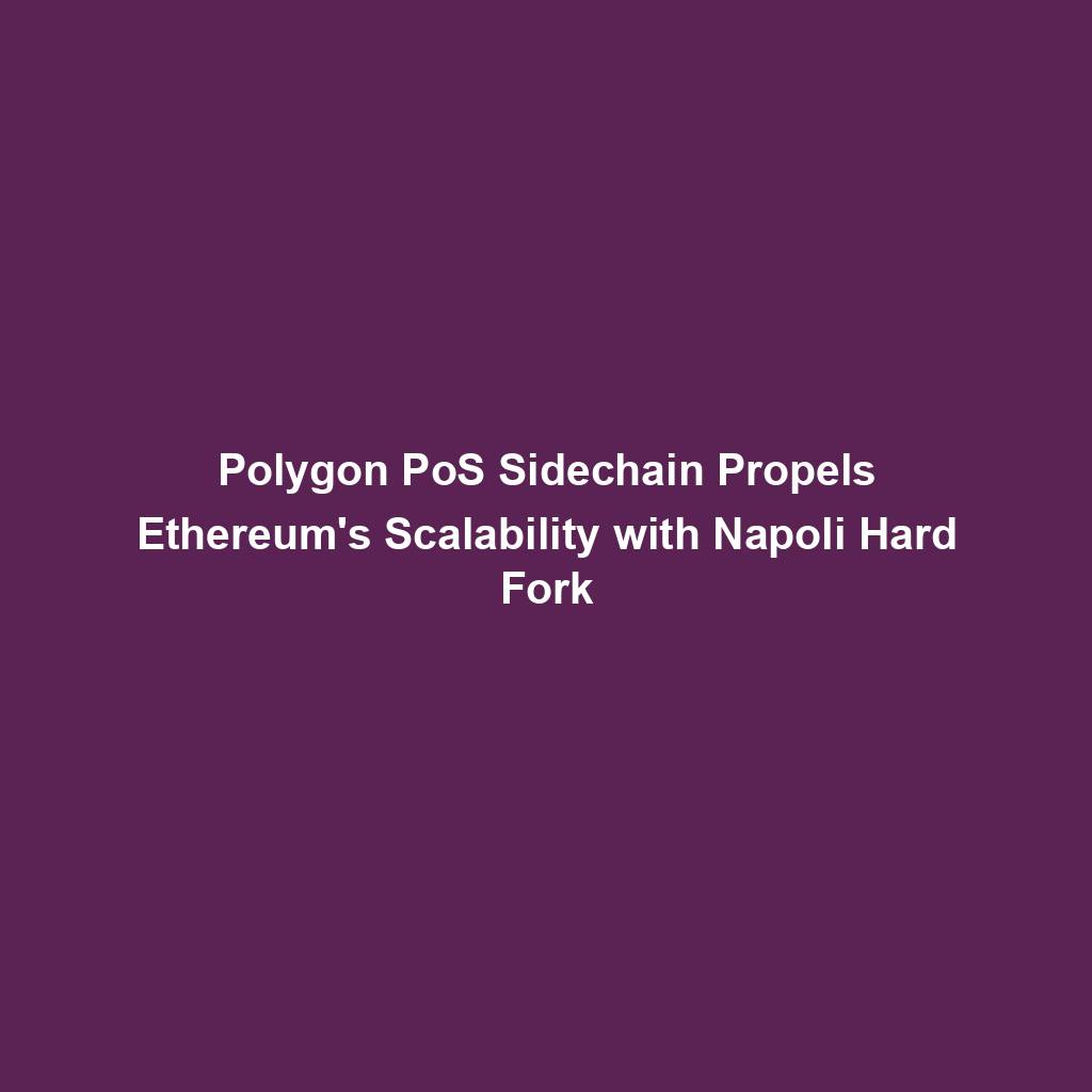 Featured image for “Polygon PoS Sidechain Propels Ethereum’s Scalability with Napoli Hard Fork”