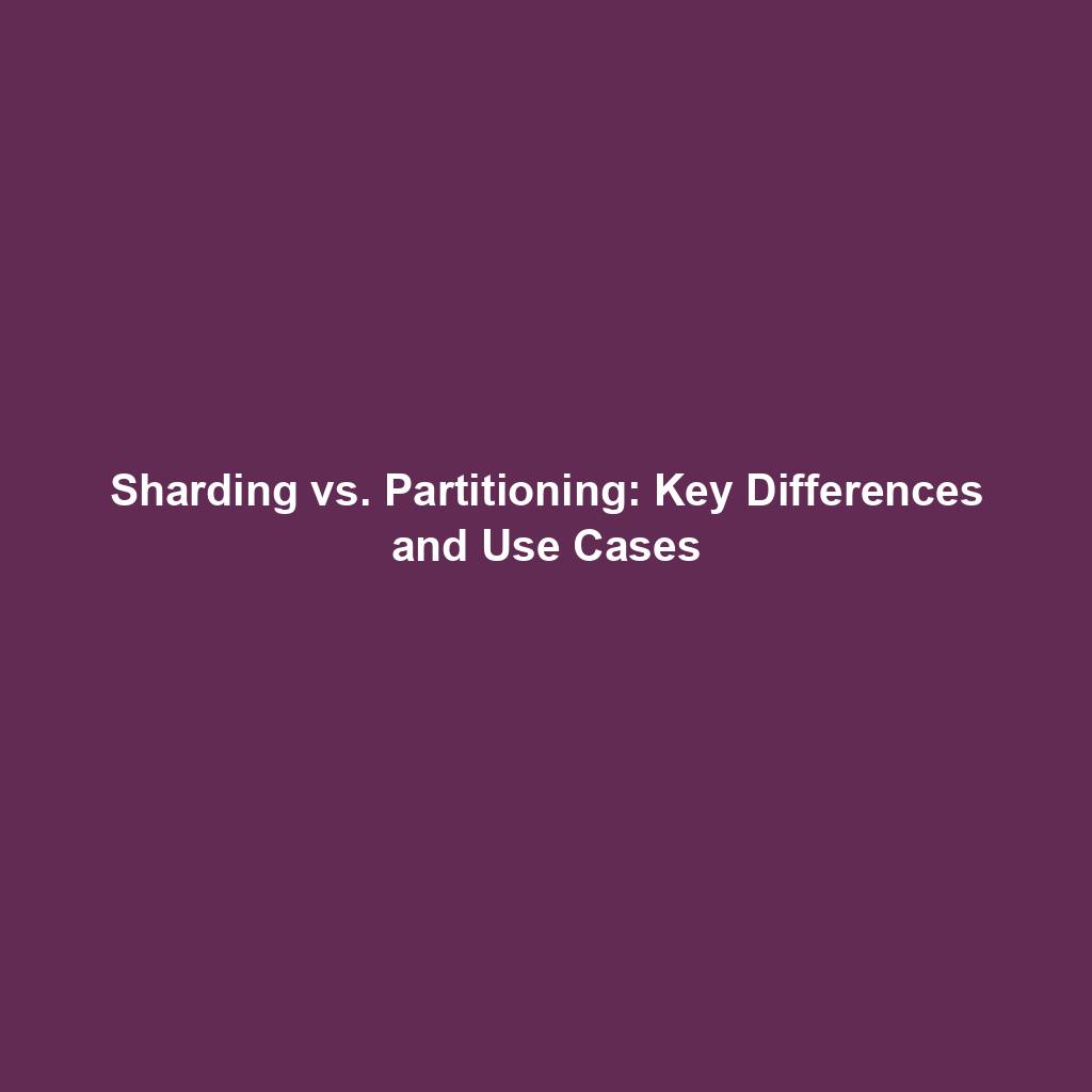 Featured image for “Sharding vs. Partitioning: Key Differences and Use Cases”