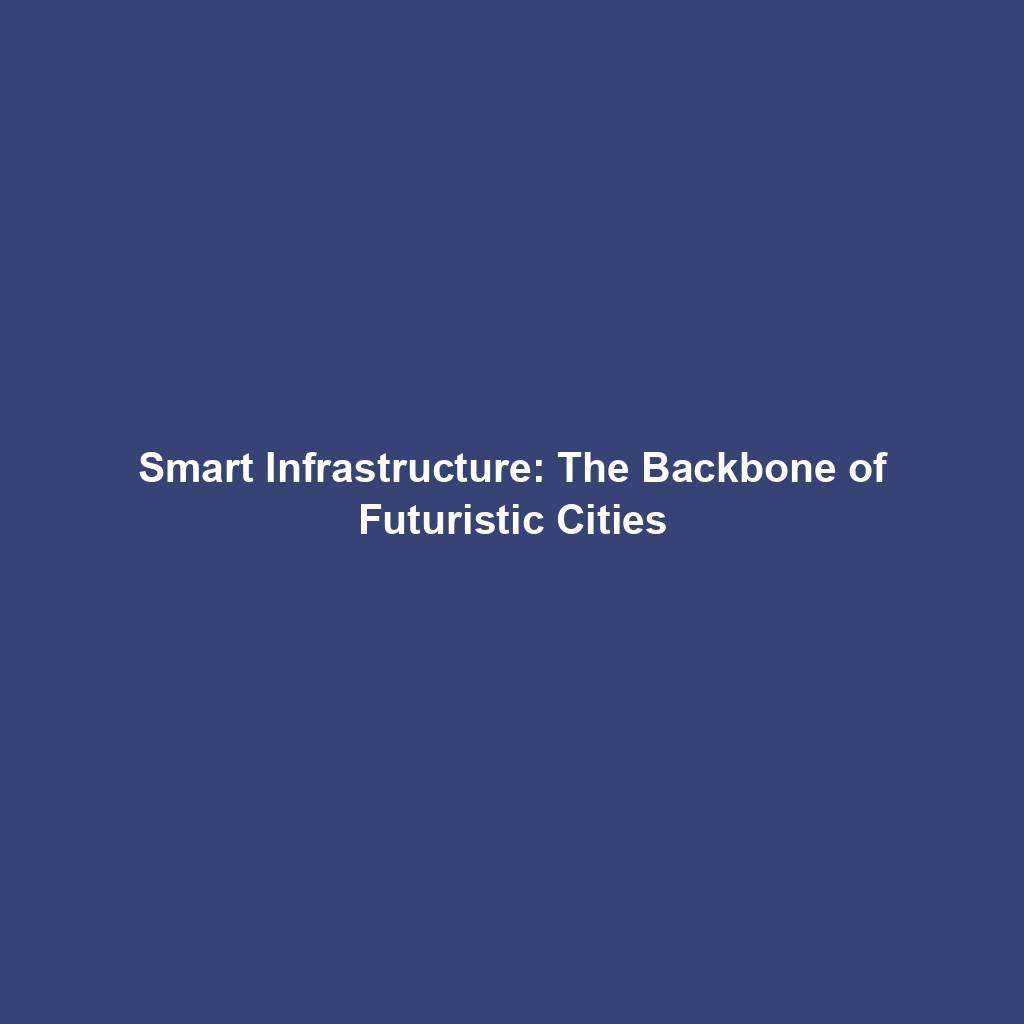 Featured image for “Smart Infrastructure: The Backbone of Futuristic Cities”