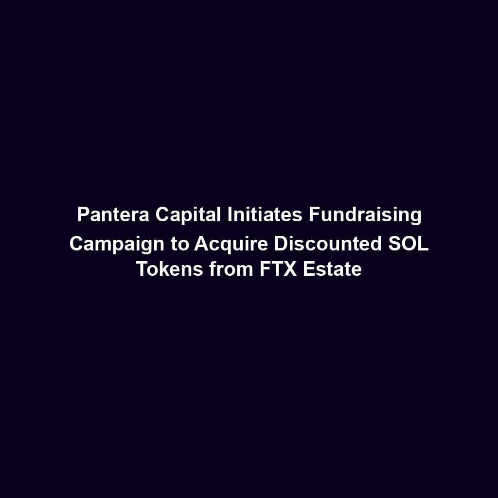 Featured image for “Pantera Capital Initiates Fundraising Campaign to Acquire Discounted SOL Tokens from FTX Estate”