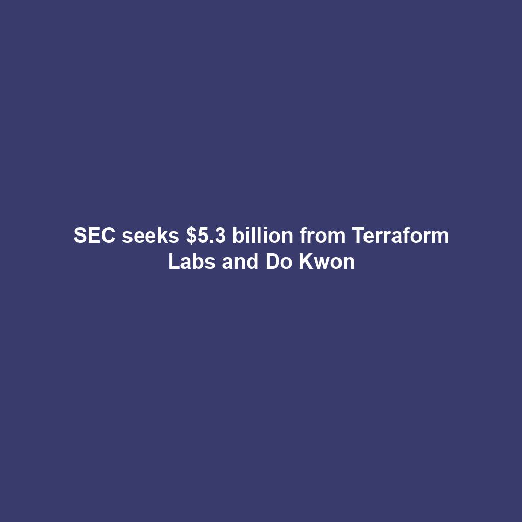 Featured image for “SEC seeks $5.3 billion from Terraform Labs and Do Kwon”