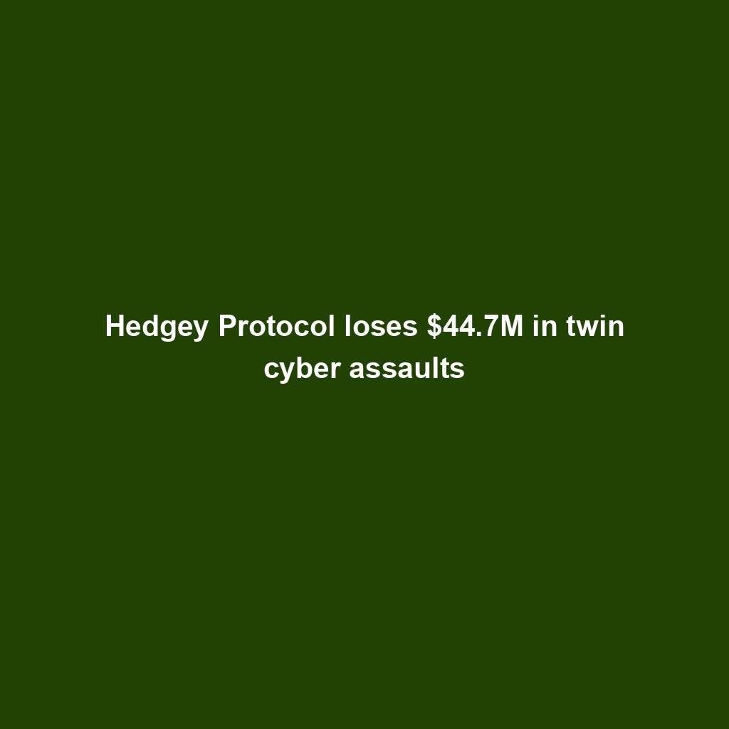 Featured image for “Hedgey Protocol loses $44.7M in twin cyber assaults”