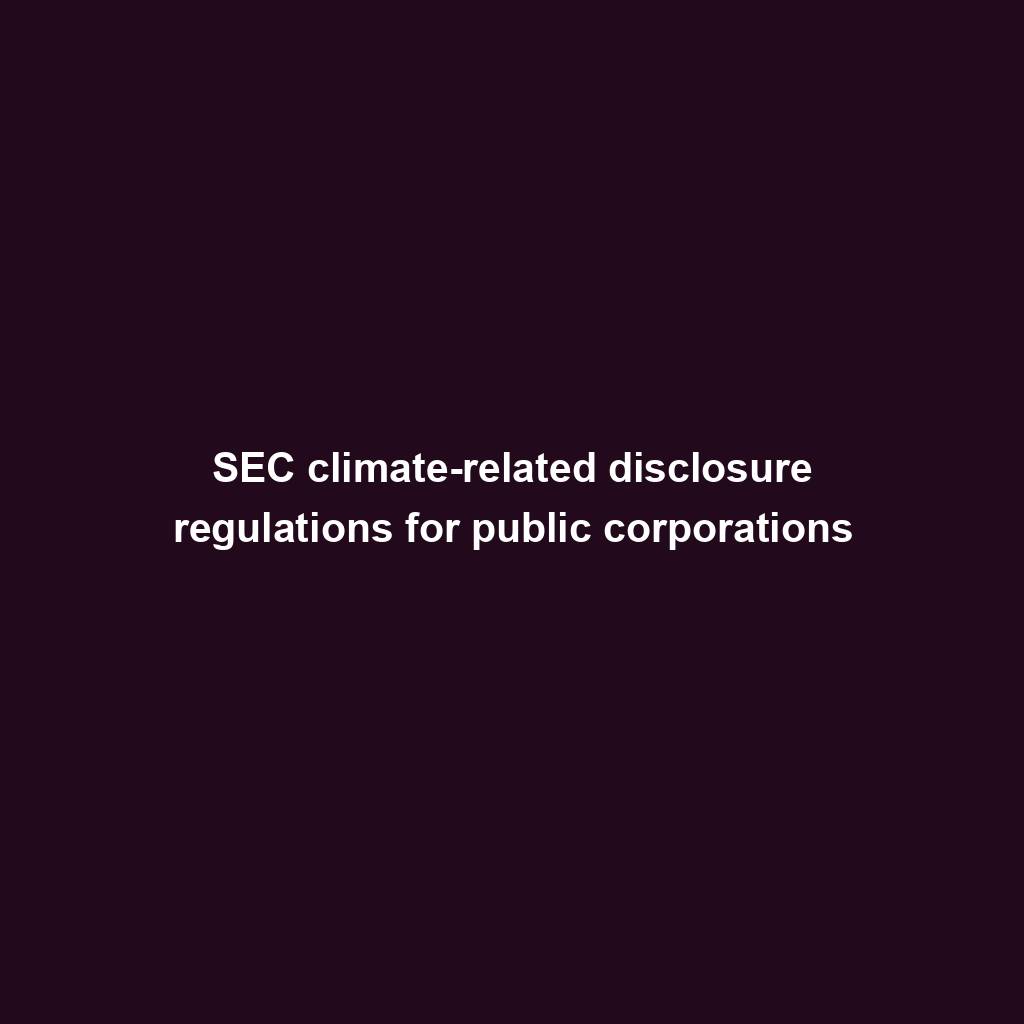Featured image for “SEC climate-related disclosure regulations for public corporations”