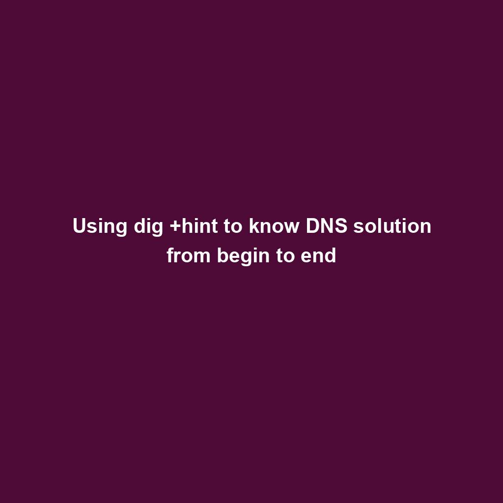Featured image for “Using dig +hint to know DNS solution from begin to end”